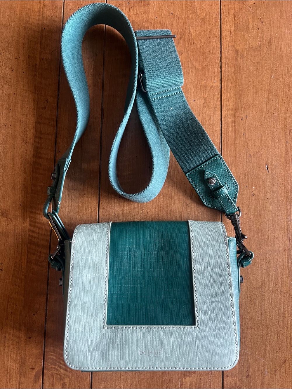 Green Two-Tone Crossbody Bag - Women